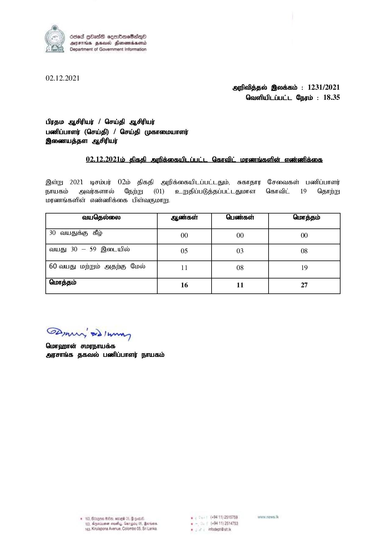 Release No 1231 Tamil page 001