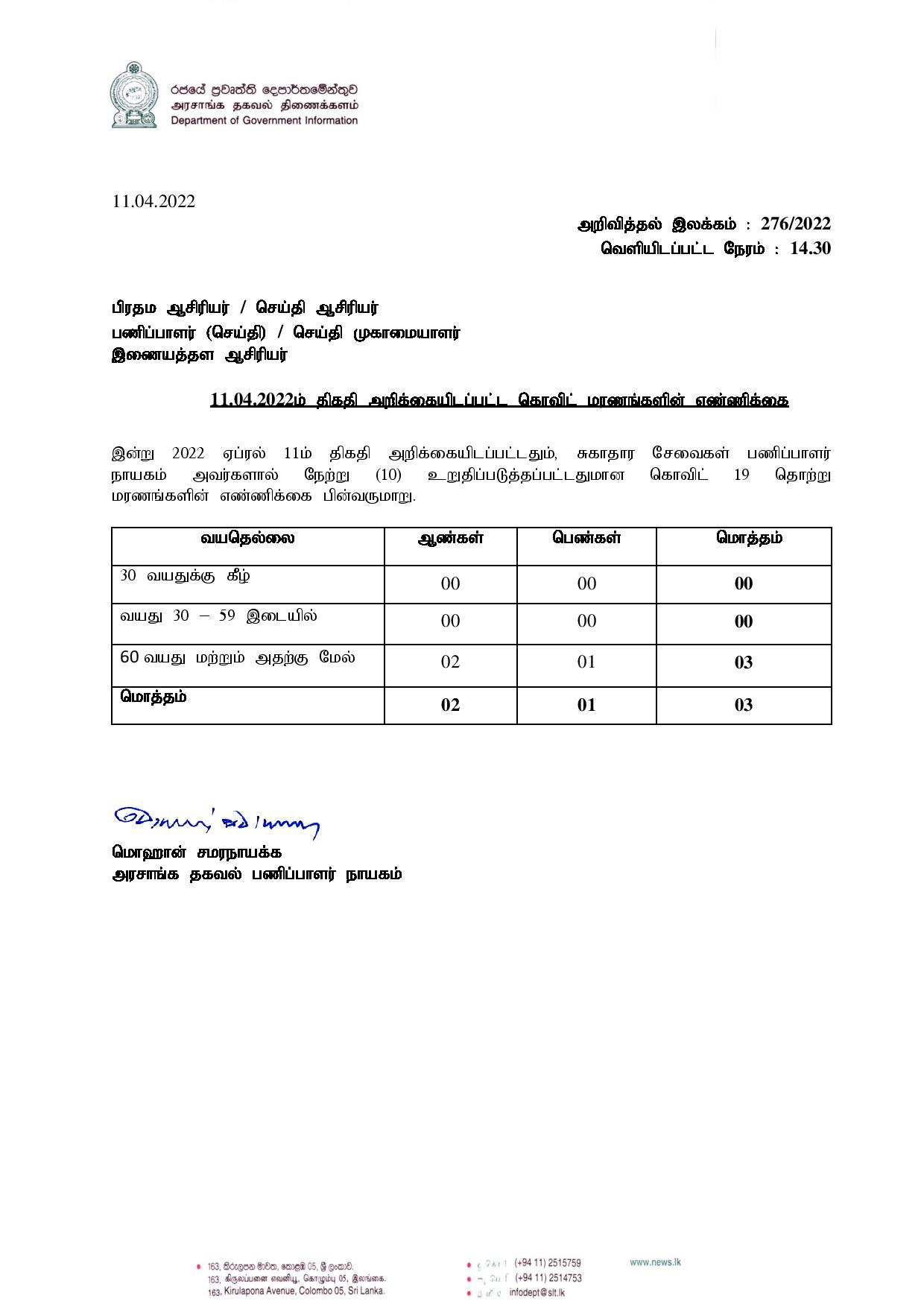 Release No 276 Tamil page 001